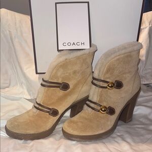 Coach Lenora Suede Heeled Boots